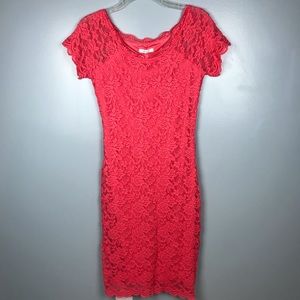 Maurices NWT Lace Coral Pink Dress